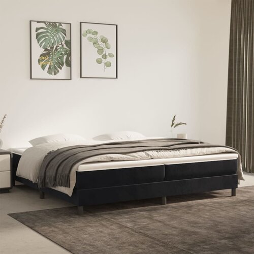 vidaXL Box spring posteljni okvir črn 200x200 cm žamet Cene
