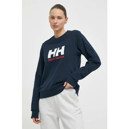 Helly Hansen Bombažen pulover ženski, mornarsko modra barva, 34462