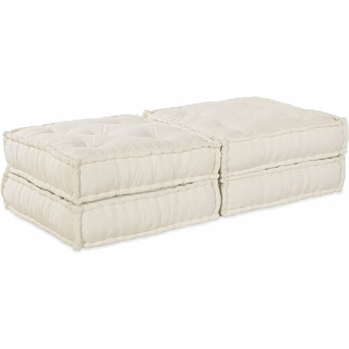  Modularna sofa 2 pcs Krem 140 x 70 x 36 cm Tkanina Slike