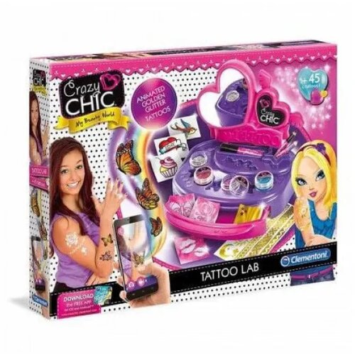Dexyco CRAZY CHIC GLITTER TATOO SET Slike