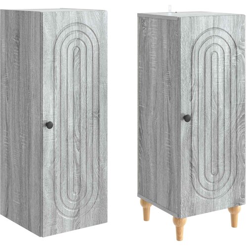  Set ormara 2 pcs Siva Sonoma Konstruirano drvo Slike