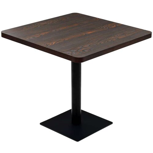 VidaXL kvadratni stol za bistro od mdf-a i čelika 80x80x75 cm tamni pepeljasti Slike