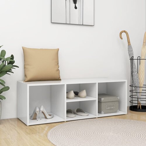 vidaXL Klupa za spremanje obuće bijela 105 x 35 x 35 cm od iverice Cijene