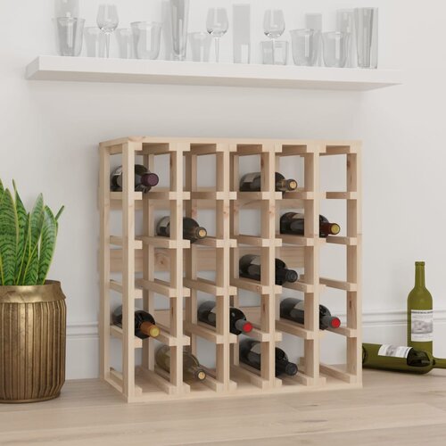 VidaXL Stojalo za vino 58,5x33x60,5 cm trdna borovina Slike