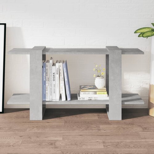 VidaXL Knjižna omara betonsko siva 100x30x51 cm konstruiran les Slike