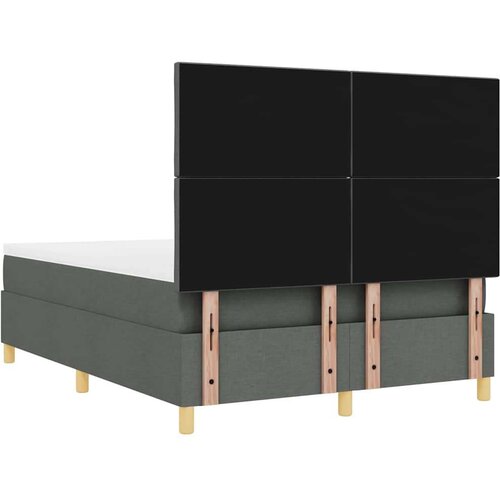 Box spring krevet Tamno siva 160 x 200 cm tkanina Slike