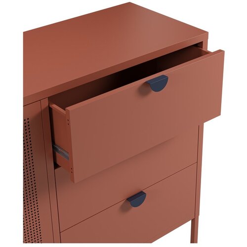 Marckeric Kovinska komoda v barvi terakote 140x90x40 cm Sayla &amp;ndash; Slike