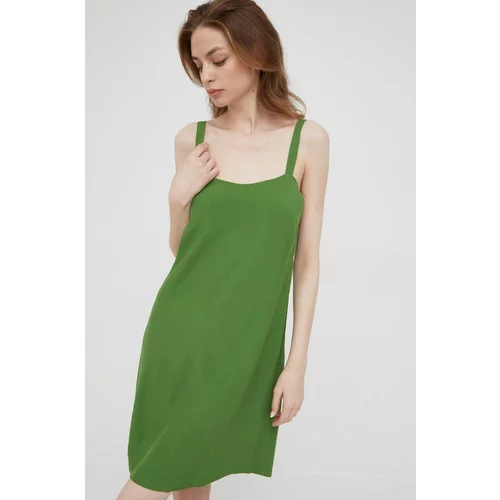 Sisley Haljina boja: zelena, mini, ravna