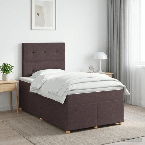  Boxspring krevet s madracem Tamno smeđa 120 x 200 cm Tkanina Cijene