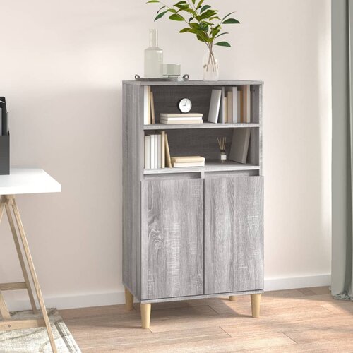 The Living Store Visoka omara siva sonoma 60x36x110 cminženirski les - Visoka Omarica, (21429037) Slike