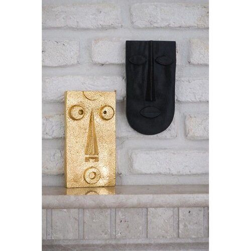 Wallxpert Ers2415 GoldBlack Decorative Wall Accessory Set (2 Pieces) Slike