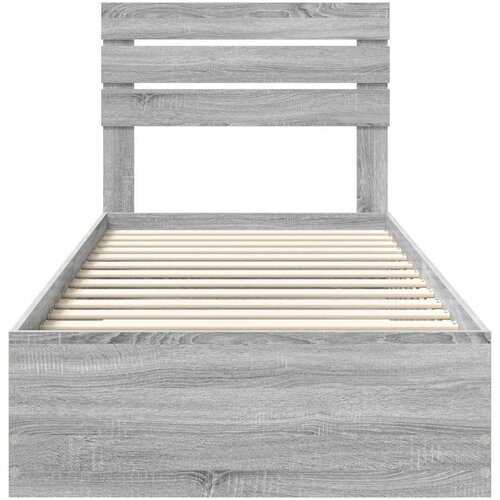  Okvir za krevet Sivi Sonoma i srebrna 75 x 190 cm Slike