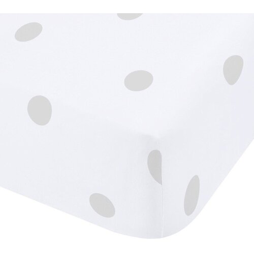 Catherine Lansfield Bela/siva napenjalna flanelna rjuha 150x200 cm Polka Dot – Cene