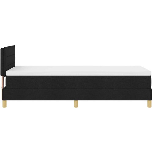 vidaXL Krevet s podnicom s madracem Crni 90x200 cm Tkanina Cene