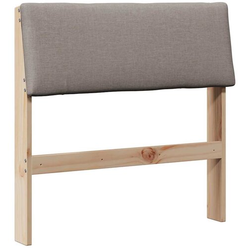 vidaXL Tapecirano vzglavje Taupe 80 cm Masivno borovo les, (5000109178) Cene