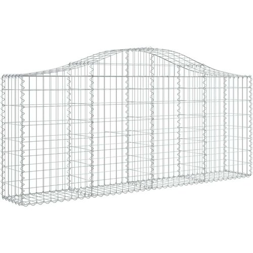  Lučne gabionske ko&amp;scaron;are 12 kom 200x30x80/100cm pocinčano željezo Slike