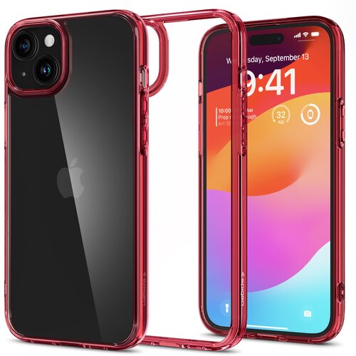 Spigen Ovitek Ultra Hybrid za iPhone 15 Plus rdeč, (21521753) Slike