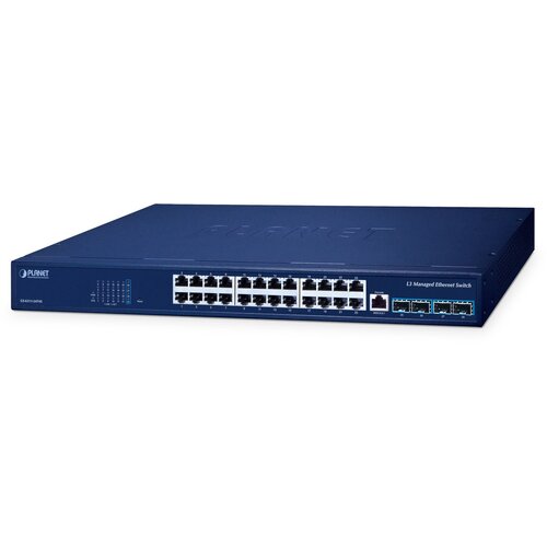 PLANET Layer 3 24-Port 10 /100 /1000T Managed L3 Gigabit Ethernet (10 /100 /1000) Power over Ethernet (PoE) Blue Slike