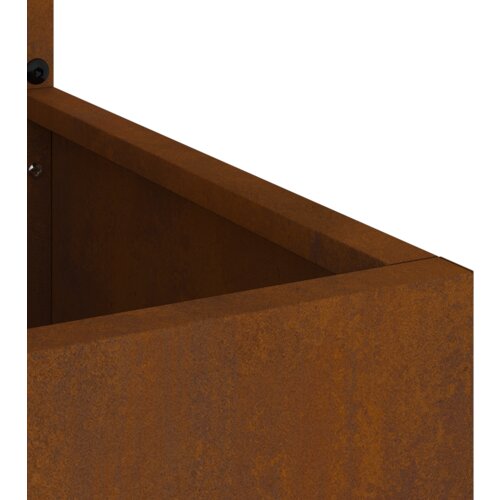 VidaXL Vrtni Sadič s Dekorativnom Pločom Rđa 50 x 140 cm Otporni čelik Slike