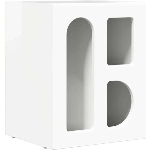  Noćni ormarić 2 pcs Visoki sjaj bijela 40 x 35 x 50 cm Slike