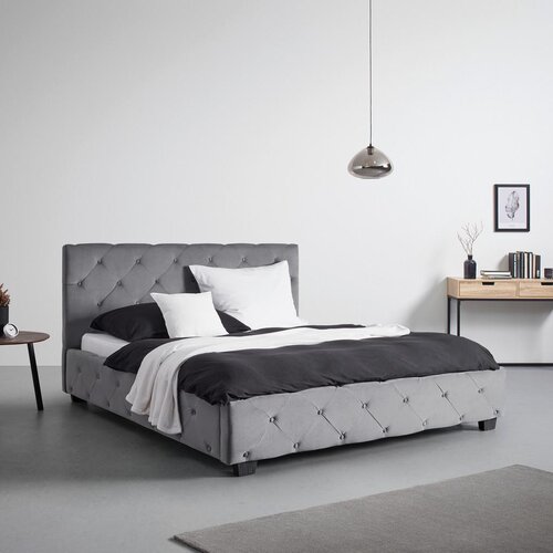 Bessagi Home Oblazinjena Postelja Lina, Siva, 180x200 Cene