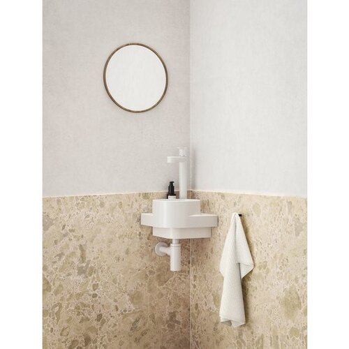 Ravak XJX01228000 Yard 28 x 28 cm kotni umivalnik z odprtino za armaturo Slike