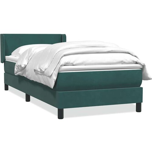 Box Spring krevet s madracem tamnozeleni 90x220 cm bar&amp;scaron;un Slike