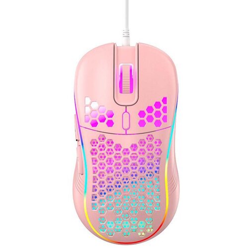 INF RGB Light USB Žična Igralna Miška - Žični Model z Nastavljivim DPI Pink, (5000091386) Cene