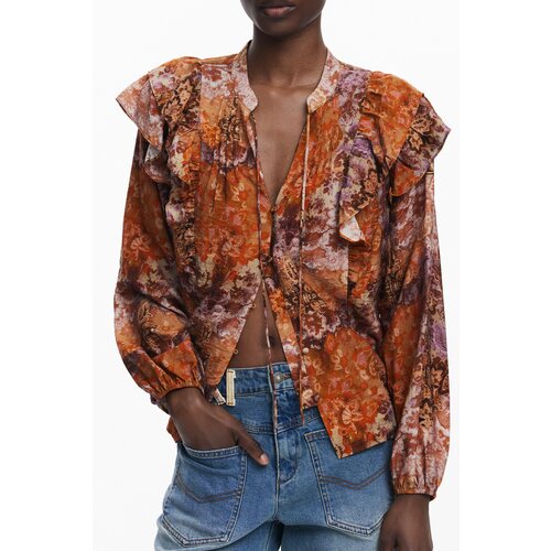 Desigual WOMEN&amp;amp;#39;S LONG-SLEEVED SHIRT, ORANGE Slike