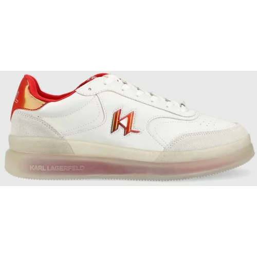 Karl Lagerfeld Kožne tenisice KL53426 BRINK boja: bijela