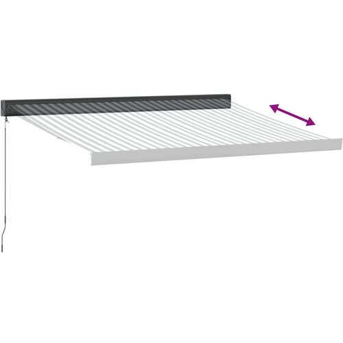VidaXL Tenda na uvlačenje antracit i bijela 3x2 5 m tkanina i aluminij Slike