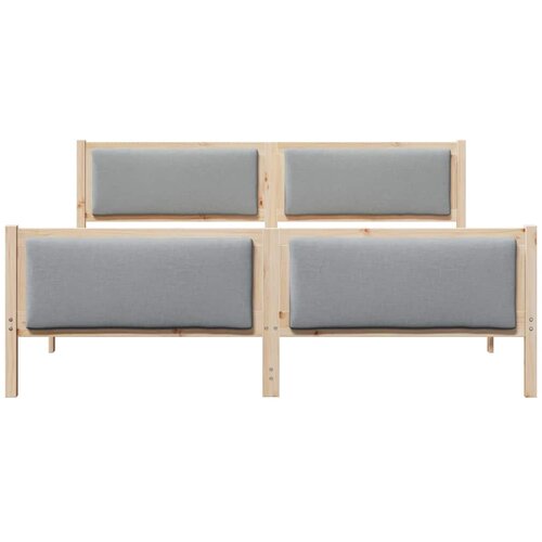  Krevetna konstrukcija Svijetlo siva 200 x 200 cm tkanina Slike