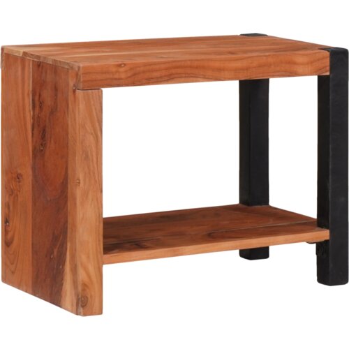 vidaXL Knjižna omara Rjava, Črna 50 x 30 x 40 cm Masiven les akacije Cene