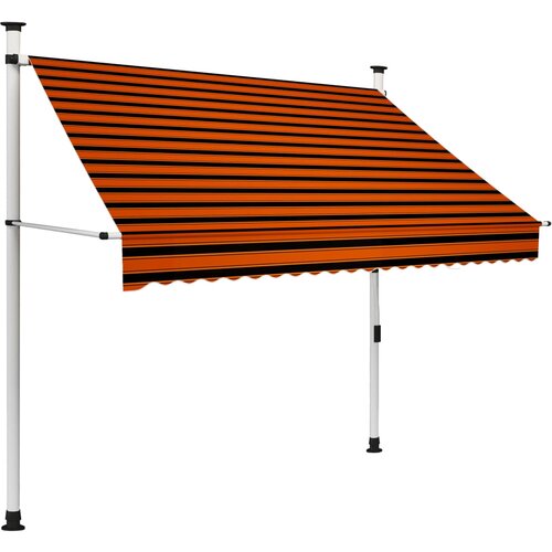 vidaXL Ročno zložljiva tenda 200 cm oranžna in rjava, (20692623) Cene