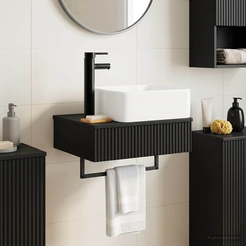  Zidni sudoper Crna 53 x 35 x 39 cm Konstruirano drvo Cijene