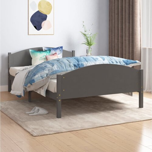The Living Store Okvir za krevet od masivne borovine tamnosivi 120 x 200 cm Cijene