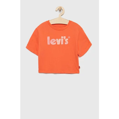 Levi's Dječja pamučna majica kratkih rukava boja: narančasta