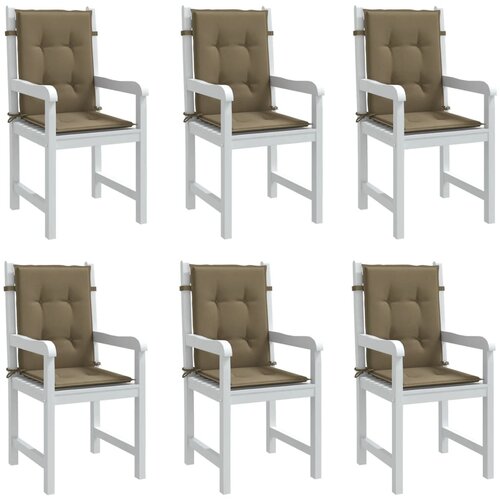 vidaXL Jastuci za stolice 6 kom prošarano smeđesivi 100x50x4cm tkanina Cijene