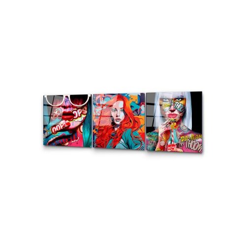 Wallxpert dekorativna slika od kaljenog stakla faces (uv 858) 50 x 50cm Slike