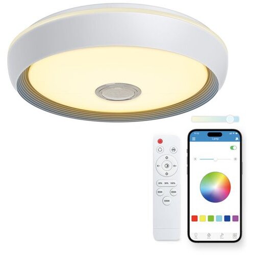 Ksix Glory SmartLED stropna svjetiljka, 5 W ugrađeni zvučnik, RGB+CCT, 47cm Cijene