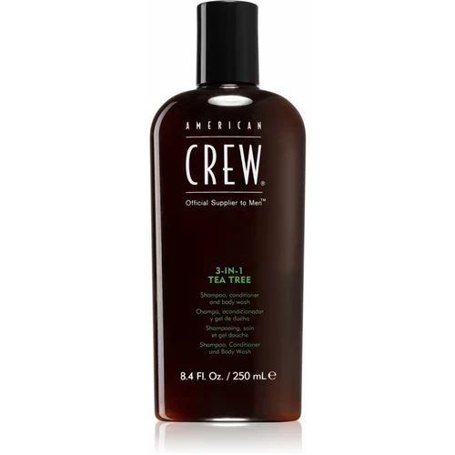 American Crew Hair & Body 3-IN-1 Tea Tree šampon, balzam in gel za prhanje 3v1 za moške 250 ml