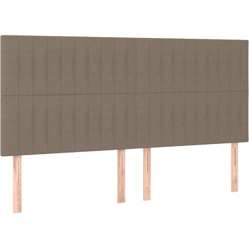  LED uzglavlje smeđesivo 160x5x118/128 cm od tkanine Slike