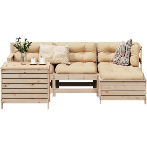 VidaXL 5-dijelni set vrtnih sofa od masivne borovine Slike