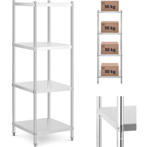 Royal Catering Kovinski gostinski skladiščni regal do 200 kg 60 x 60 x 180 cm, (21101843) Cene