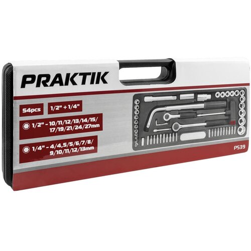 Praktik nasadni ključ garnitura 54-DJELNA 1/2&amp;quot; i 1/4&amp;quot; //P539// Slike