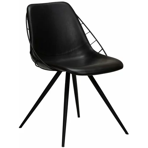 DAN-FORM Denmark Crna blagovaonska stolica s imitacijom kože Sway