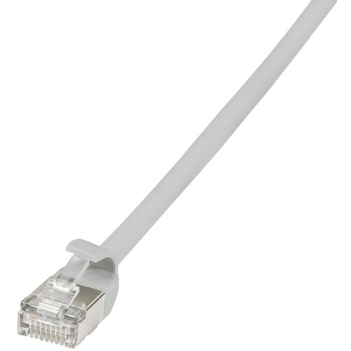 Logilink CQ9012S RJ45 omrežni kabel CAT6a U/FTP 0.3 m siva izjemno tanek, ognjevaren, prilagodljiv, za&scaron;čita iz folije, brez halogena, z za&scaron;čitnim zapo, (20416741) Cene