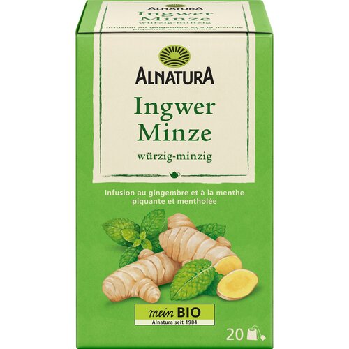 Alnatura Bio čaj iz ingverja in mete - 20 čajnih vrečk Cene