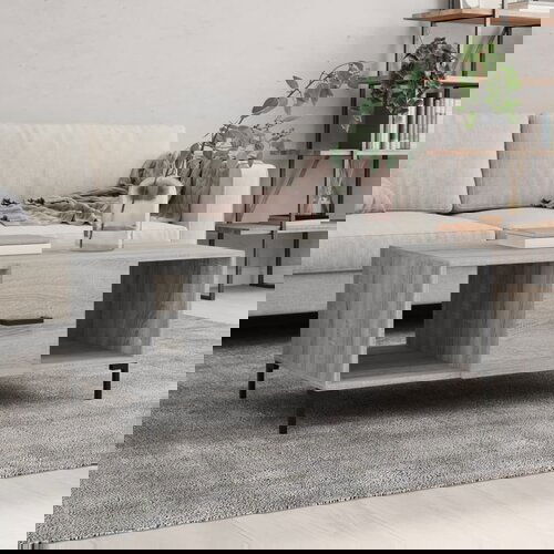 vidaXL Klubska mizica siva sonoma 102x50x40 cm inženirski les Cene