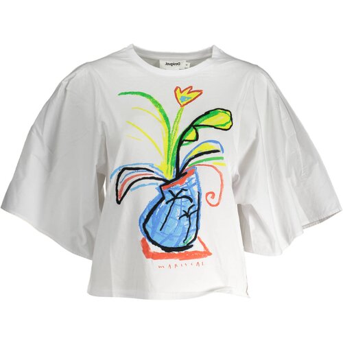 Desigual WOMEN&amp;amp;#39;S SHORT SLEEVE T-SHIRT WHITE Slike
